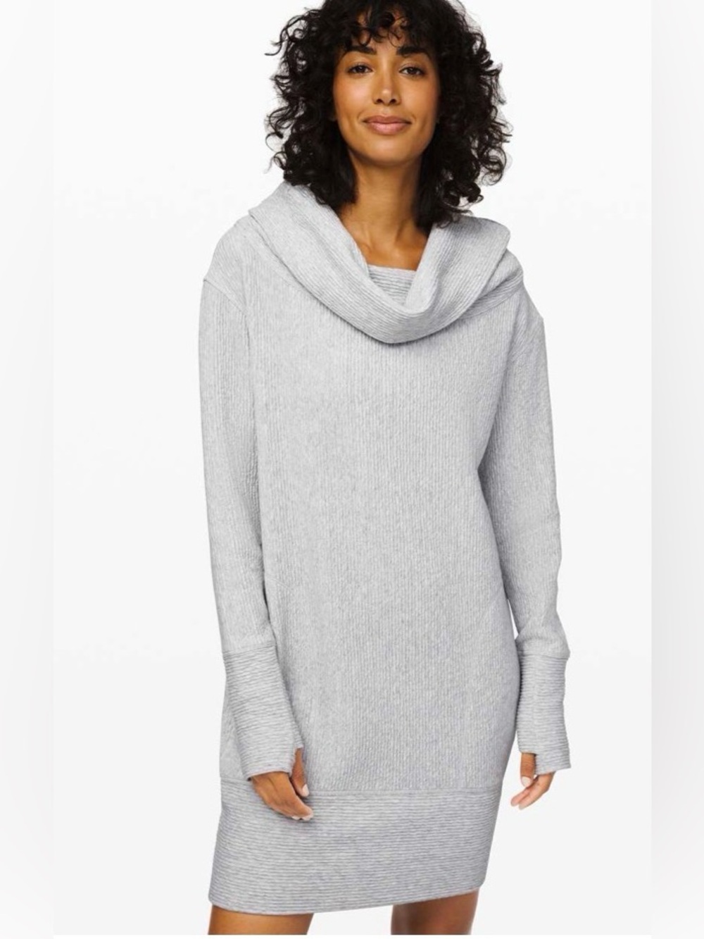 Lululemon Light Grey Along The Way Dress Size Small